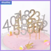 MUMU Number"0-9" วันครบรอบ สุขสันต์วันเกิด ขนม ตกแต่งงานปาร์ตี้ เค้กท็อปเปอร์ อุปกรณ์จัดงานแต่งงาน คัพเค้ก