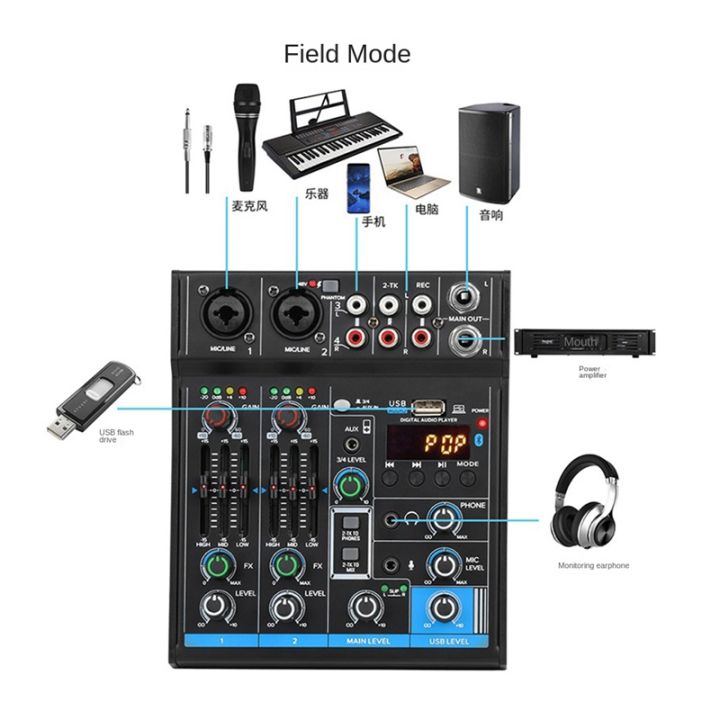 4-channel-bluetooth-audio-mixer-sound-card-audio-dj-16-digital-effects-noise-reduction-console-usb-recording