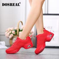 แฟชั่นตาข่ายที่นุ่มรองเท้าเต้นรำกีฬาสำหรับผู้หญิง DOSREAL Sepatu Kets Dansa แจ๊สรองเท้าฮิปฮอปรองเท้าเต้นรำบวก Size35-41