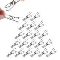 20PC Clothes Drying Clips Stainless Steel Securing Folder Laundry Clothespins Multipurpose Metal Wire Clips Home Clothespin
