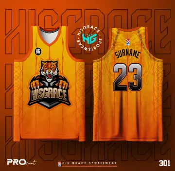 HISGRACE BASKETBALL JERSEY YELLOW TIGER