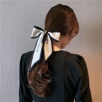 【Miki Xinyuan】 Badinka 2022ใหม่ BlackLong Skinny SilkScarf Headband ผู้หญิงพิมพ์กระเป๋ากระเป๋าผ้าพันคอ Foulard Cheveux