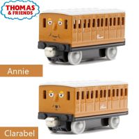 ของแท้โทมัสและเพื่อนติดตามถไฟแอนนี่ Clarabel รุ่นโลหะพลาสติกแม่เหล็กรถไฟรถเด็กของเล่นของขวัญวันเกิด