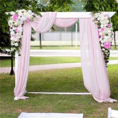 【CC】❁◈♈  Wedding Decoration Arch Drape Fabric Sheer Tulle Curtain Draping Backdrop Supplies Drapery Yarn