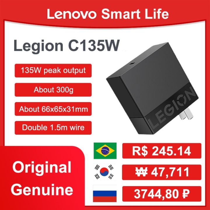 Lenovo Legion C135W Gan Adapter Fast Charging For Tab Legion Y700 Pad