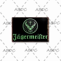 Zhongqingshop วินเทจ Jagermeister เบียร์โลหะดีบุกเข้าสู่ระบบ-โปสเตอร์สนุกสำหรับบาร์,ลาน,โรงรถ,คลับ,หรือบ้านไร่ตกแต่งผนังบ้าน