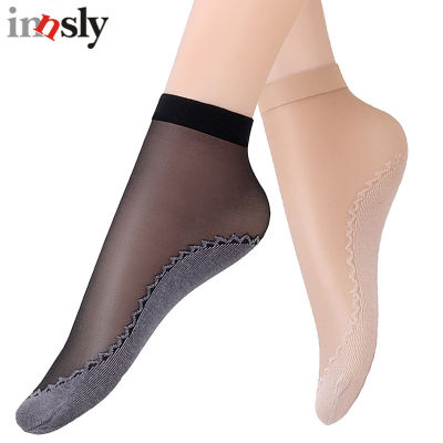 Summer Ultra-thin Cool Women Socks Non-slip Comfortable Solid Elegant Breathable Non-slip Female Socks