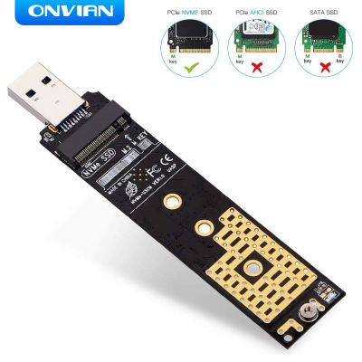 Onvian M.2 NVME to USB Adapter M-Key M.2 NGFF NVME to USB 3.1 Card Reader 10Gbps M.2 USB Adapter for Windows XP 7 8 10, MAC OS