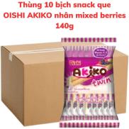 Bánh snack que OISHI AKIKO nhân kem mixed berries bịch 140g