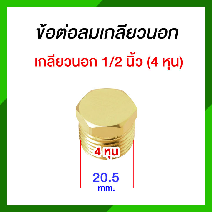 ข้อต่อทองเหลือง-3152-ปลั๊กอุดหัวหกเหลี่ยม-เกลียวนอก-ทองเหลือง-ปลั๊กอุดหกเหลี่ยม-1-ด้าน-เกลียวนอก-1-ด้าน-รุ่น-3152