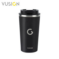 Vusign แก้วกาแฟเก็บความร้อน 510 มล. แก้วสูญญากาศ แก้วเก็บอุณหภูมิ ฝาปิดซิลิโคน เก็บได้ทั้งร้อนและเย็น ขนาดกะทัดรัด Coffee Cup