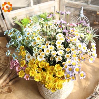 【cw】 15 Heads/Branch Colorful Artificial Flowers SilkFlowers Fake FlowersWeddingDecorationVases Decoration