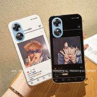 ใหม่เคสโทรศัพท์ OPPO A78ฝาหลัง OPPO A17 OPPO A77s ยอดนิยม INS กรอบรูปฝาหลังซิลิโคนนุ่ม2022