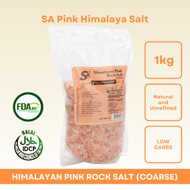 SA Himalayan Salt Coarse (1kg) + 90g Fine Pink Salt Lazada PH