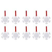 10Pack Sublimation Christmas Blanks , Blank Aluminum Board Ornaments White Blank Ornaments for DIY Christmas Day