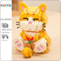 Moyu 93003 Animal World Persian Cat Kitten Flower Sleep Pet Doll DIY Mini Diamond Blocks Bricks Building Toy for Children no Box