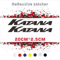 8Inch Reflective Sticker Decal Motorcycle Car Sticker Wheels Fairing Helmet Sticker Decal For 2023 KATANA Decals  Emblems