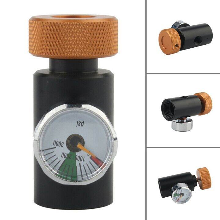 Paintball 3000Psi Gauge Air Valve CO2 Adapter Fill Station Remote On