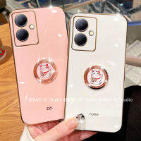 [ของมาใหม่] เคส VIVO Y27 Y78 Y02 Y02A Y02T 4G 5G 2023 INS เคสโทรศัพท์ สีลูกกวาดแสนสนุกแฟชั่นเคสซิลิโคนที่สร้างสรรค์นิ่มพร้อมที่ใส่แมวกวักนำโชคการ์ตูนน่ารัก2023