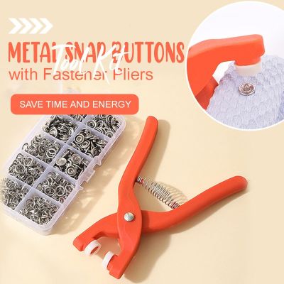 100Sets 100Sets Metal Snaps Buttons with Fastener Pliers Press Tool Kit Press Studs Bouton Pression Fasteners for Installing Clothes Bag