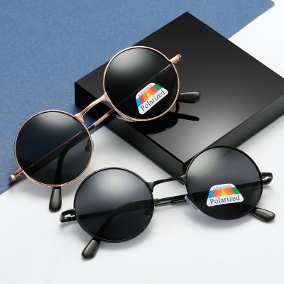 【CC】 Mirror Metal Polarized Sunglasses 1pcs Driving Fishing Glasses Brand Designer Round Frame