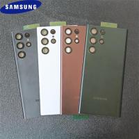 Samsung S22อัลตร้า5กรัมปกหลังแผงด้านหลังประตูที่อยู่อาศัยกรณีอะไหล่และกล้องเลน