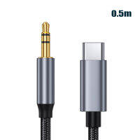 ZHANG Type C TO 3.5mm AUX Cable สายลำโพงสายสัญญาณเสียงสำหรับหูฟังรถยนต์ USB C Converter แจ็คลำโพงสำหรับโทรศัพท์มือถือ