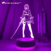 NieR:Automata YoRHa 2B Figure RGB Lamp Gamer Setup Decoration LED 7 Color Changing Nightlight Kids Gaming Room Desk Backlight