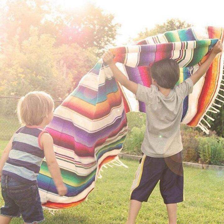 mexican-blankets-acorn-striped-mexican-cotton-tablecloth-tabletop-blankets-used-for-mexican-party-blankets