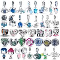 Hot Sell S925 Charms Octopus Chameleon Sea Turtle Blue Eyes Pendants Fit Original Pandora 39;s Bracelet Making Fashion DIY Jewelry