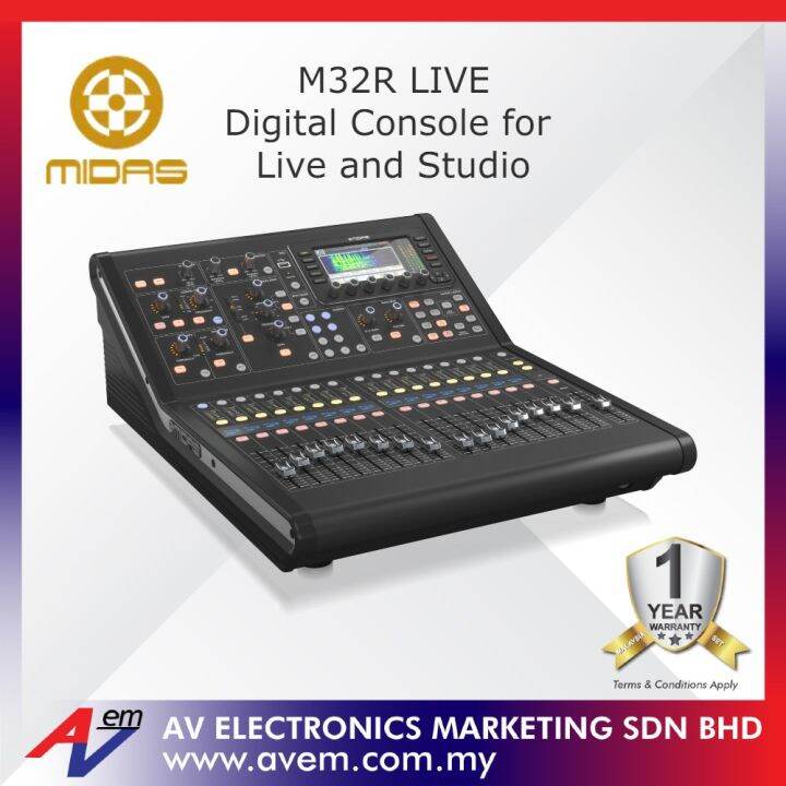 MIDAS M32R LIVE Digital Console for Live and Studio with 40 Input