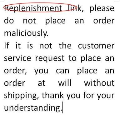 Replenishment link remote control Replenishment link remotecontrol(Do not place an order maliciously,thanks)