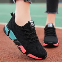 รองเท้าวิ่งสำหรับผู้หญิงรองเท้าผ้าใบสตรีรองเท้ากีฬาระบายอากาศสบายรองเท้าผู้หญิงขนาด35-42