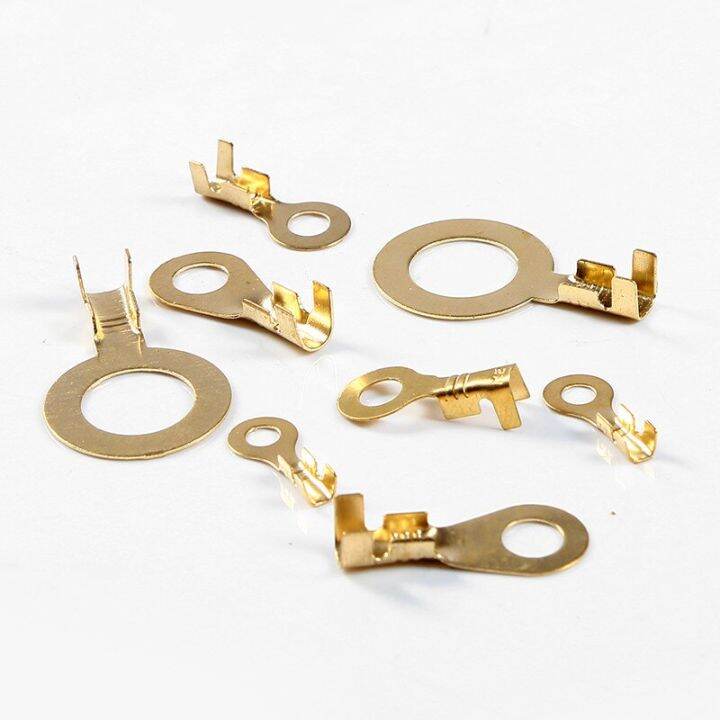 100PCS M3/M4/M5/M6/M8/M10 Ring Lugs Ring Eyes Copper Crimp Terminals