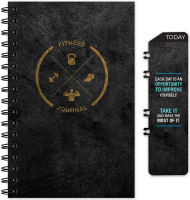 Global Printed Products Workout Fitness Journal Nutrition Planners: Clip-in Bookmark, Sturdy Binding, Thick Pages &amp; Laminated Protective Cover (Black &amp; Gold)