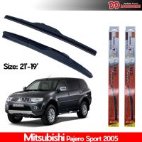 ที่ปัดน้ำฝน ใบปัดน้ำฝน ซิลิโคน ตรงรุ่น Mitsubishi Pajero Sport 2005 ไซส์ 21-19 ยี่ห้อ Diamond กล่องแดง