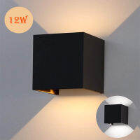 12W Waterproof Surface Mounted LED Wall Light Modern Nordic Indoor Wall Lamps Bedroom Living Room Porch Home Outdoor Decor