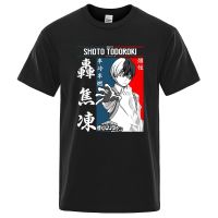 Todoroki Shoto My Hero Academia Comic Men Tshirt Hop Breathable Street T Shirt Cotton Short Gildan