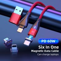 【Taotao Electronics】 CQXSMAX 60W PD Fast Charger Cable USB C ถึง Type Micro Magnetic Data Cables สำหรับ iPhone 12 11 XR Xiaomi สายชาร์จแล็ปท็อป
