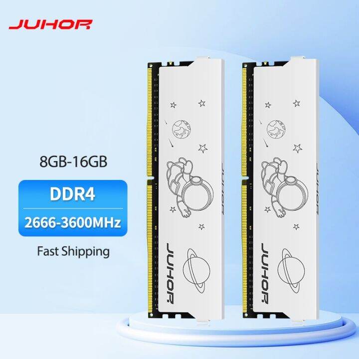 JUHOR Ram DDR4 8GB 16GB 2666Mhz 3600Mhz 3200Mhz Desktop Gaming Dual ...