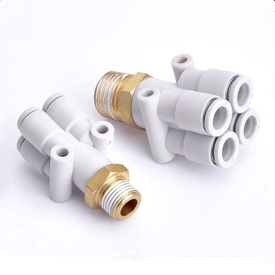 KQ2UD/ kb2ud04-01s 04-02s external thread five-way pneumatic PU pipe joint quick plug quick connection jointer Q302 Pipe Fittings Accessories