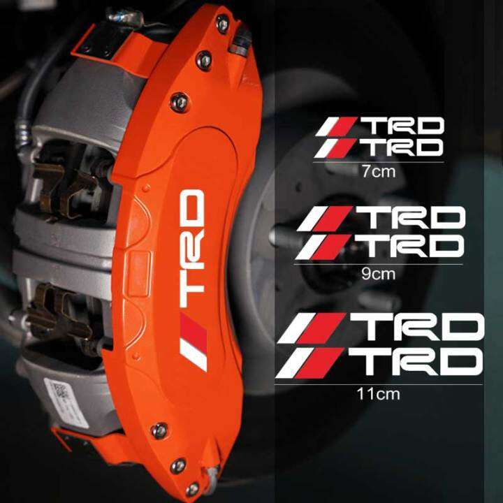 6Pcs TRD Logo Car Nameplate Brake Caliper Cover Refitted Decals
