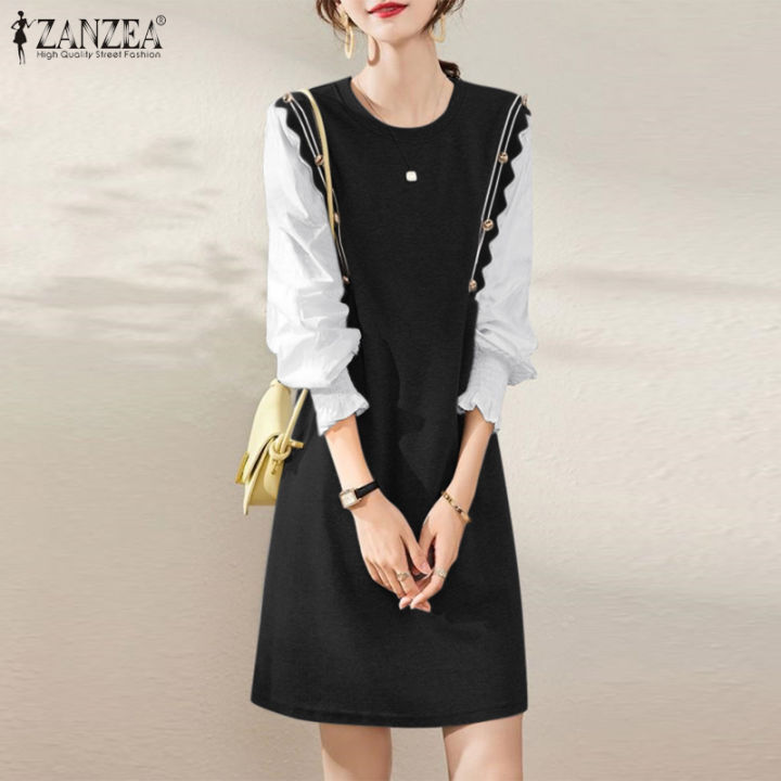 Bán Xả hàng] ZANZEA phong cách Hàn Quốc Phụ nữ ống tay phồng Áo ...