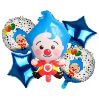 5/6pcs Plim Plip Clown Foil Number Balloons Latex Air Globos Baby Shower Birthday Party Decorations Kids Inflatable Toys balls Balloons