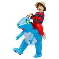 Kids Child Inflatable Dinosaur Costume Anime Mascot Dress Suit Halloween Purim Christmas Party Cosplay Costumes For Boys Girls