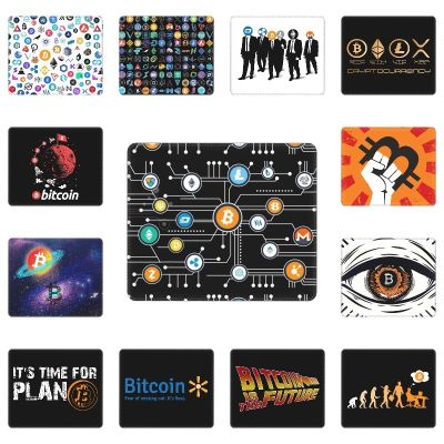 ❧☒ Cryptocurrency Bitcoin Altcoin Blockchain Logo Mouse Pad Non-Slip Rubber Mousepad Gamer Computer PC Ethereum Desk Mouse Mat Pads