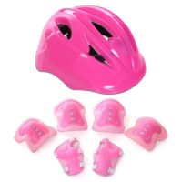 【hot】！ Children Kids 7pcs/Set Skating Helmet Knee Wrist Guard Elbow Set Cycling