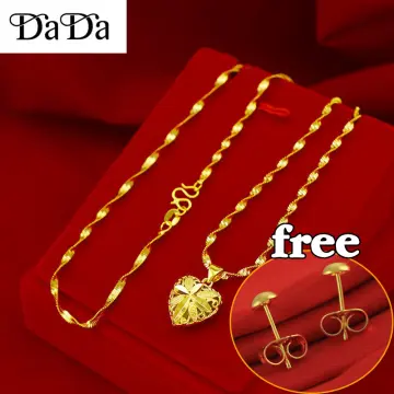 Buy 24k Saudi Gold Necklace Women Set online