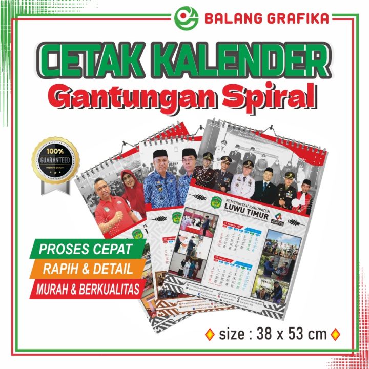 Cetak Kalender Dinding Custom Kelender Sekolah Instansi Perusahaan