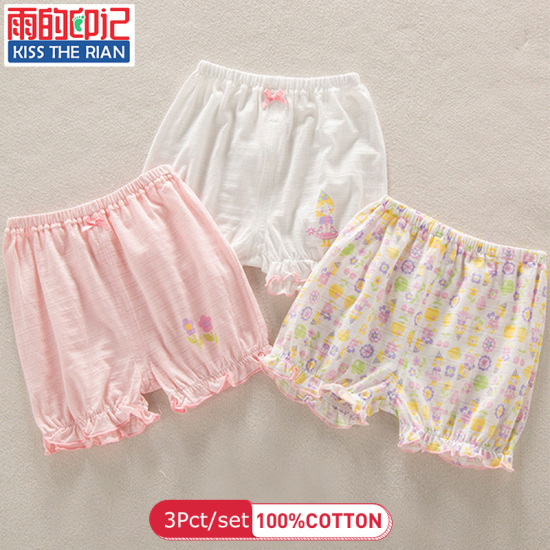 3 cái gói cô gái mùa hè trang phục trẻ em quần trẻ em tinh khiết cotton - ảnh sản phẩm 1